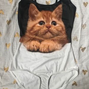 BlackMilk Museum one piece cat swim suit!